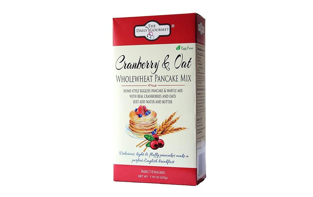 The Daily Gourmet Cranberry & Oat Wholewheat Eggless Pancake Mix   Pack  220 grams